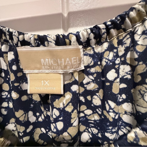 MICHAEL Michael Kors Navy and Cream Blouse - Picture 3 of 9